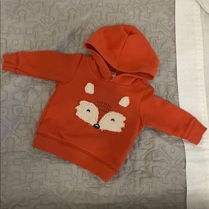 Carters fox hoodie NWOT